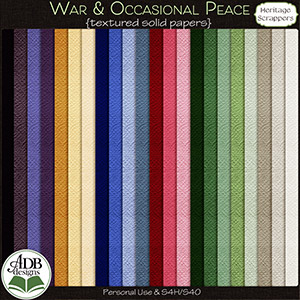 War and Occasional Peace Solid Papers by ADB Designs