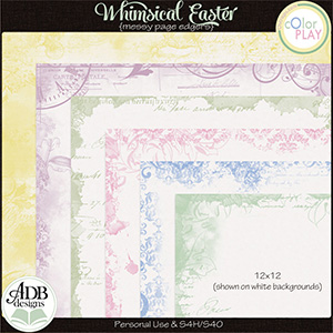 Whimsical Easter Page Edgers by ADB Designs