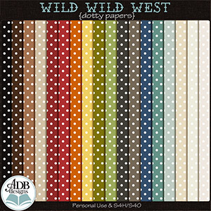 Wild Wild West Dotty Papers by ADB Designs