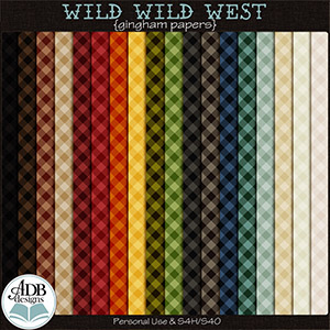 Wild Wild West Gingham Papers by ADB Designs