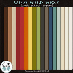 Wild Wild West Solid Papers by ADB Designs