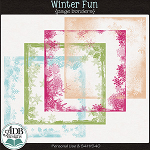 Winter Fun Page Borders by ADB Designs