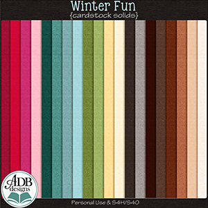 Winter Fun Solid Papers by ADB Designs