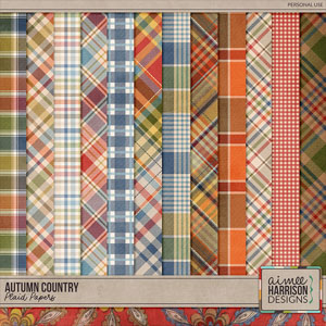 Autumn Country Plaid Papers by Aimee Harrison