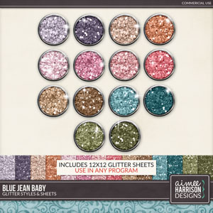 Blue Jean Baby Glitters by Aimee Harrison