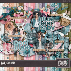 Blue Jean Baby Page Kit by Aimee Harrison