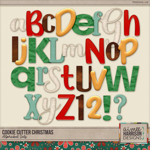 Cookie Cutter Christmas Alphabet Sets by Aimee Harrison