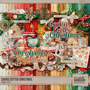 Cookie Cutter Christmas Page Kit by Aimee Harrison