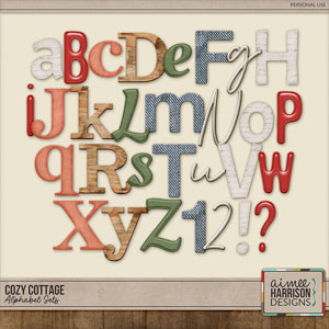 Cozy Cottage Alphabet Sets by Aimee Harrison