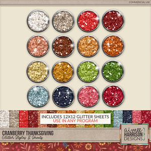 Cranberry Thanksgiving Glitters by Aimee Harrison