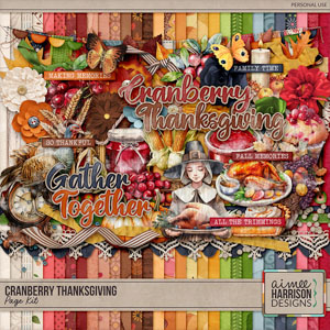 Cranberry Thanksgiving Page Kit by Aimee Harrison