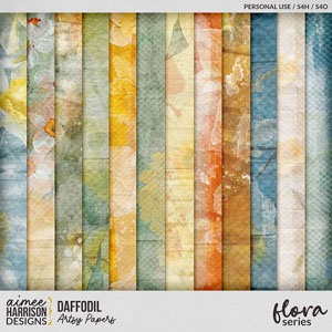 Daffodil Artsy Papers by Aimee Harrison