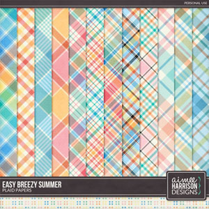 Easy Breezy Summer Plaid Papers by Aimee Harrison