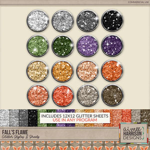 Fall's Flame Glitters by Aimee Harrison