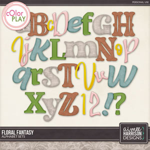 Floral Fantasy Alphabet Sets by Aimee Harrison