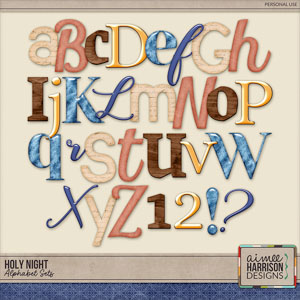 Holy Night Alphabet Sets by Aimee Harrison