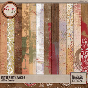 In the Rustic Woods Artsy Papers by Aimee Harrison