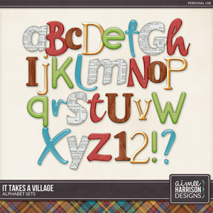 It Takes a Village Alphabet Sets by Aimee Harrison