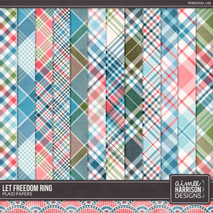 Let Freedom Ring Plaid Papers by Aimee Harrison