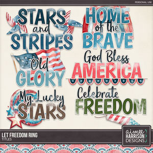 Let Freedom Ring Titles by Aimee Harrison