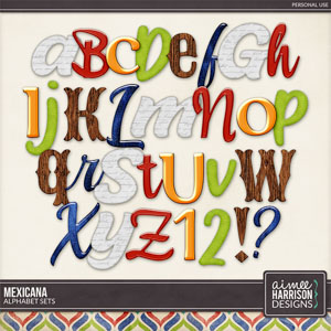 Mexicana Alphabet Sets by Aimee Harrison