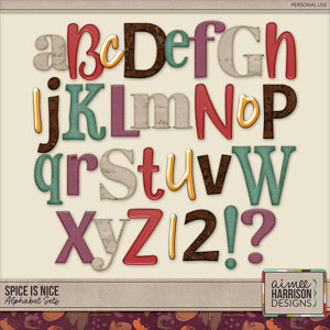 Spice is Nice Alphabet Sets by Aimee Harrison