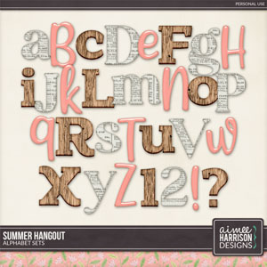 Summer Hangout Alphabet Sets by Aimee Harrison