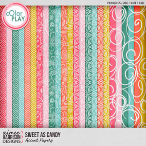 Sweet as Candy Accent Papers by Aimee Harrison