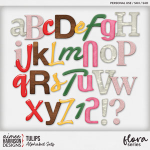 Tulips Alphabet Sets by Aimee Harrison