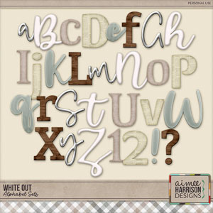 White Out Alphabet Sets by Aimee Harrison