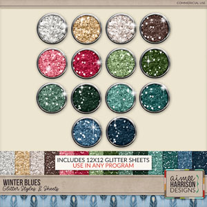 Winter Blues Glitters by Aimee Harrison