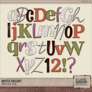 Winter Twilight Alphabet Sets by Aimee Harrison