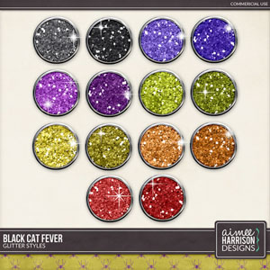 Black Cat Fever Glitters by Aimee Harrison