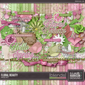 Floral Beauty Page Kit by Aimee Harrison