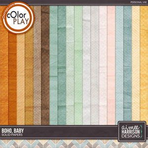 Boho Baby Solid Papers by Aimee Harrison