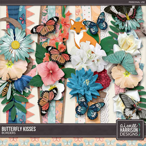 Butterfly Kisses Borders by Aimee Harrison