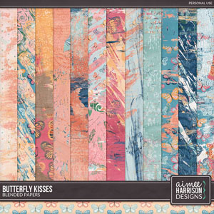 Butterfly Kisses Blended Papers by Aimee Harrison