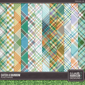 Catch a Rainbow Plaid Papers by Aimee Harrison