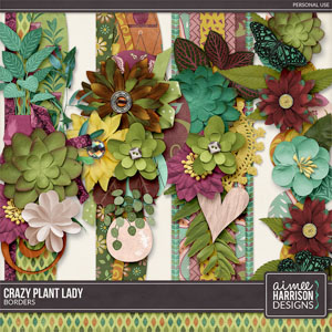 Crazy Plant Lady Borders by Aimee Harrison