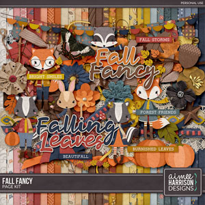 Fall Fancy Page Kit by Aimee Harrison