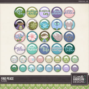 Find Peace Flairs by Aimee Harrison