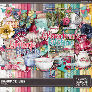 Grandma's Kitchen Page Kit by Aimee Harrison