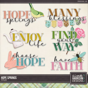 Hope Springs Titles by Aimee Harrison