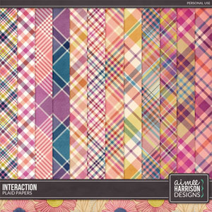 Interaction Plaid Papers by Aimee Harrison