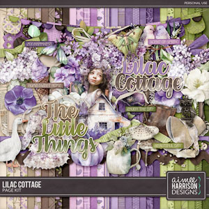 Lilac Cottage Page Kit by Aimee Harrison