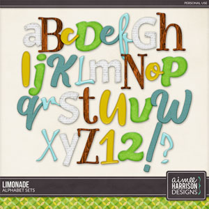 Limonade Alphabet Sets by Aimee Harrison
