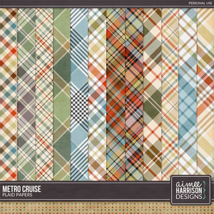 Metro Cruise Plaid Papers by Aimee Harrison