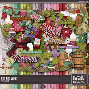 Red Red Wine Page Kit by Aimee Harrison