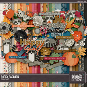 Rocky Raccoon Page Kit by Aimee Harrison