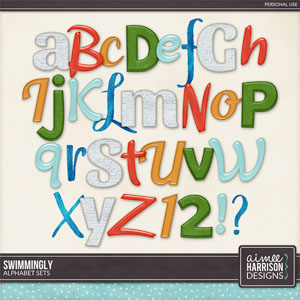 Swimmingly Alphabet Sets by Aimee Harrison
